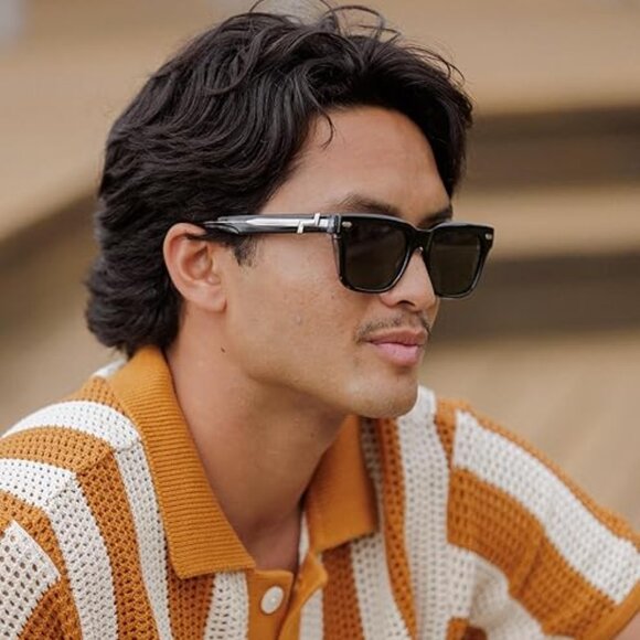 KIAURA EICHLER Premium UV400 Polarized Sunglasses: Black Crystal, Original Size main image 6